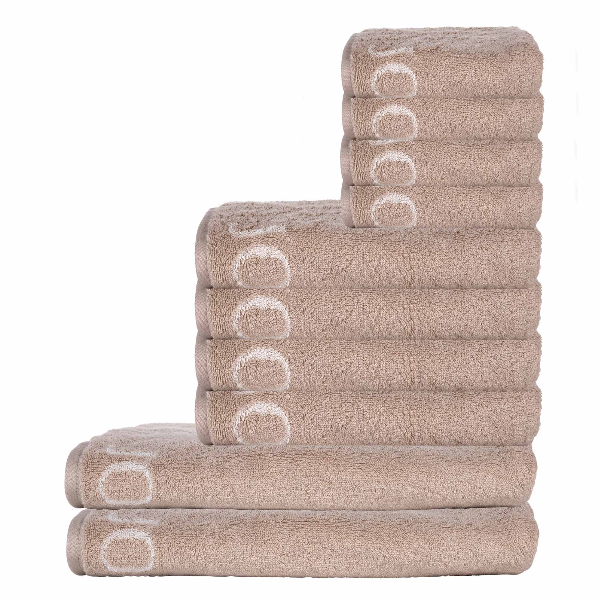 JOOP! Handtuch Set, 10-tlg. - Classic, 2x Duschtuch, 4x Handtuch, 4x Gästetuch