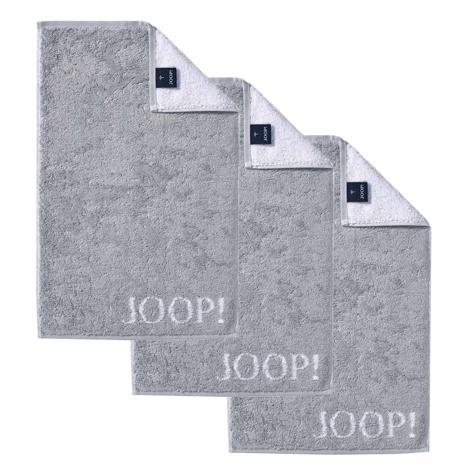 JOOP! Gästetuch Classic Frottierkollektion, 3er Pack - Walkfrottier