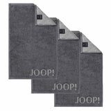 JOOP! Gästetuch Classic Frottierkollektion, 3er Pack - Walkfrottier