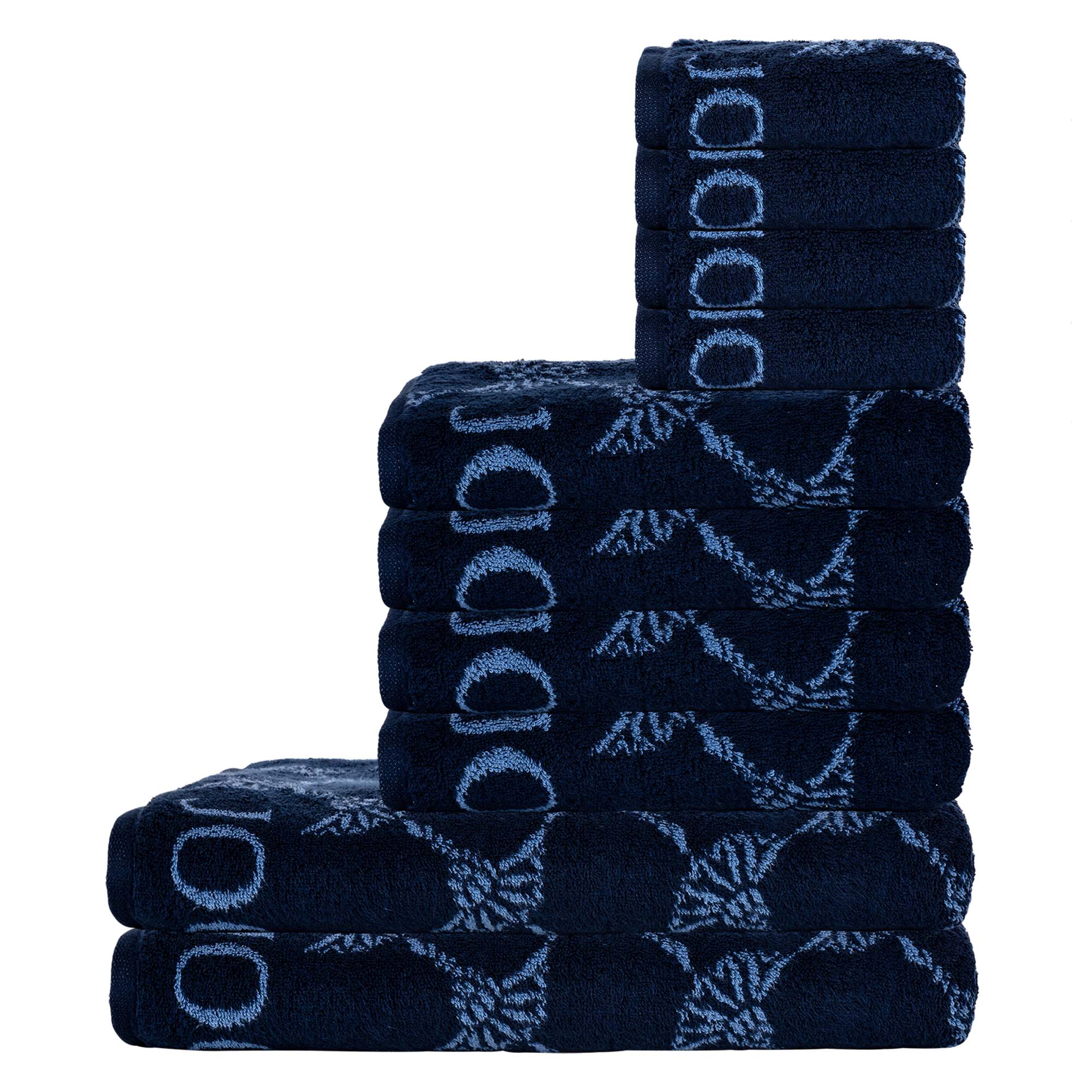 JOOP! Handtuch Set, 10-tlg - Cornflower, 2x Duschtuch, 4x Handtuch, 4x Gästetuch