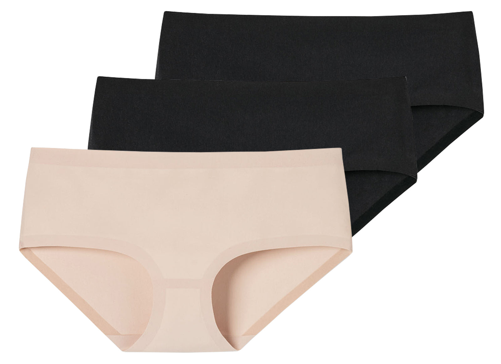 SCHIESSER Damen Panty, 3er Pack - Invisible Cotton, Nahtlos, Vorteilspack