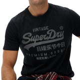 Superdry Herren T-Shirt - VI Classic Tee, Logo, Rundhals, einfarbig – 4/8