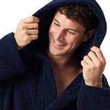 SCHIESSER Herren Bademantel mit Kapuze - "Essentials", Frottee, Baumwolle – 6/7