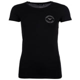 EMPORIO ARMANI Damen T-Shirt - ESSENTIAL STUDS LOGO, Rundhals, Stretch Cotton