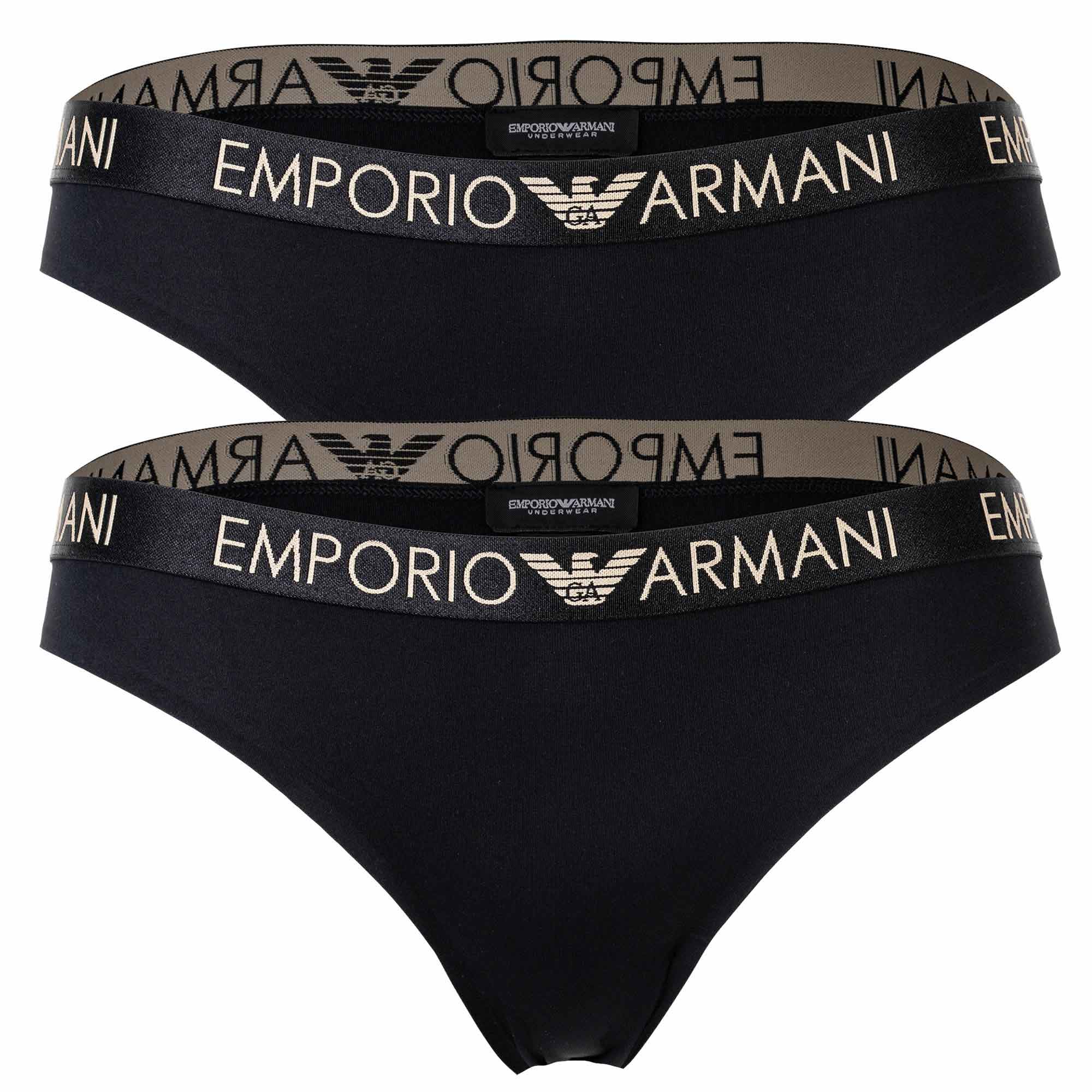 EMPORIO ARMANI women's briefs, 2-pack - ICONIC MICROFIBER, briefs, microfibre stretch