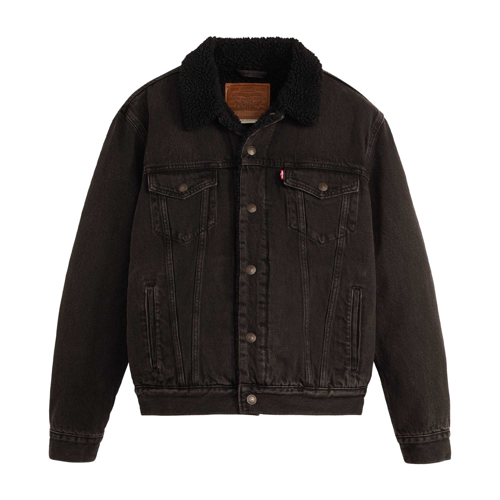 Levi's Herren Jeansjacke - Type 3 Sherpa Trucker, gefüttert, Spitzkragen, Baumwolle