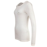 EMPORIO ARMANI women's long-sleeved round-neck top - ESSENTIAL STUDS, viscose stretch – 2/2