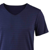 Bruno Banani Herren T-Shirt - Oberteil, Shirt, Check Line 2.0, Polyamid, V-Neck, Logo, einfarbig – 1/2
