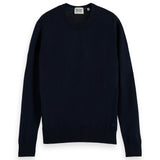 SCOTCH&SODA Herren Strickpullover - Essentials Crewneck, Merinowolle, Rundhals, einfarbig