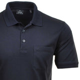 RAGMAN Men's Polo Shirt - Top, Softknit Polo, Cotton Blend, Chest Pocket, Button Placket, short, solid color – 2/3