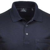 RAGMAN Men's Polo Shirt - Top, Softknit Polo, Cotton Blend, Chest Pocket, Button Placket, short, solid color – 3/3
