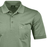RAGMAN Herren Poloshirt - Oberteil, Softknit-Polo, Baumwollmischung, Brusttasche, Knopfleiste, kurz, einfarbig – 2/3