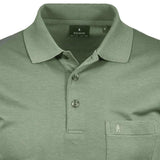 RAGMAN Herren Poloshirt - Oberteil, Softknit-Polo, Baumwollmischung, Brusttasche, Knopfleiste, kurz, einfarbig – 3/3