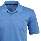 RAGMAN Herren Poloshirt - Oberteil, Softknit-Polo, Baumwollmischung, Brusttasche, Knopfleiste, kurz, einfarbig – 2/3