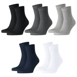 FALKE Unisex Socken 2er Pack - Kurzsocken, Baumwollmischung, Run Rib, Bündchen, einfarbig