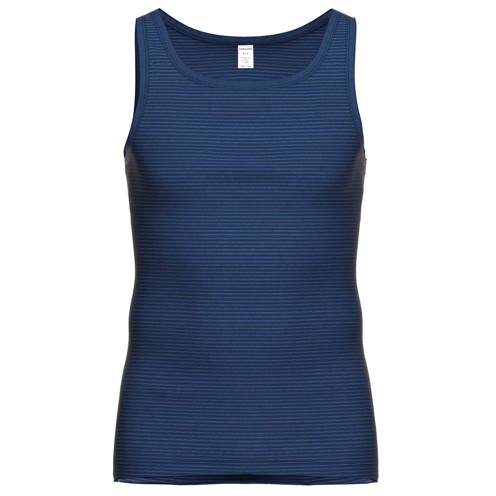AMMANN men's vest - denim, extended back, cotton blend