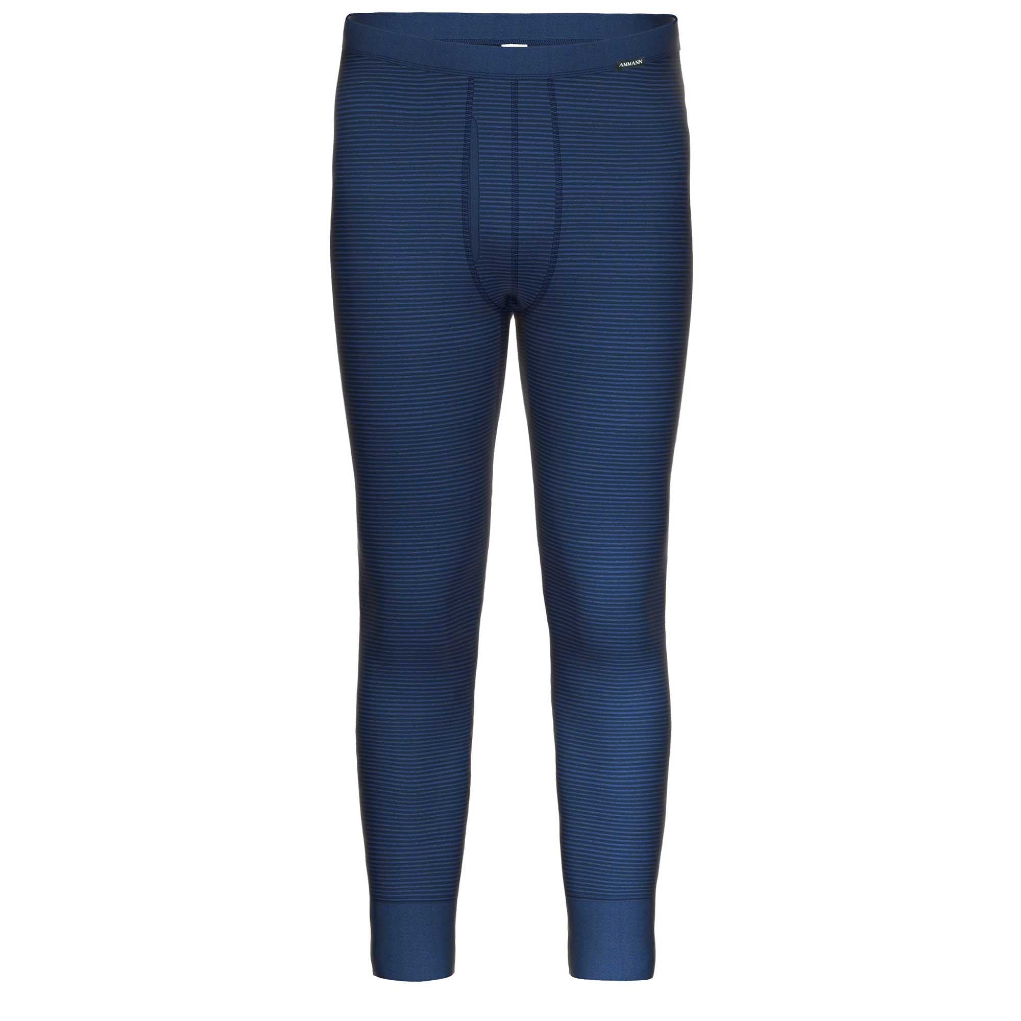 AMMANN Herren Lange Unterhose - Jeans, Weichbund, Eingriff, Feinripp, Baumwollmischung