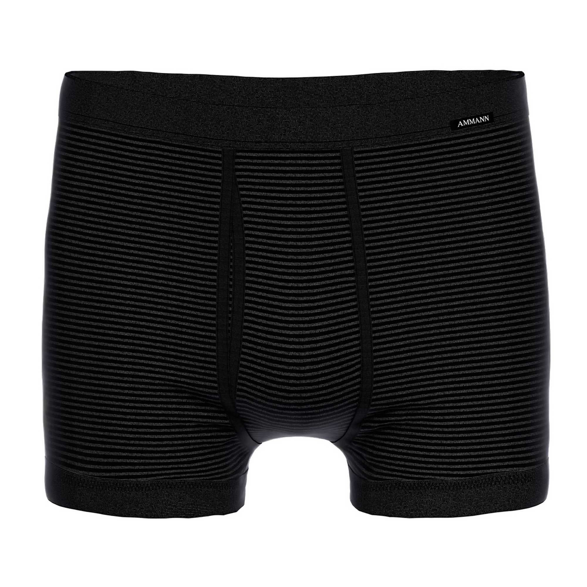 AMMANN men's boxer shorts - boxer briefs jeans, soft waistband, fly, fine rib, cotton blend