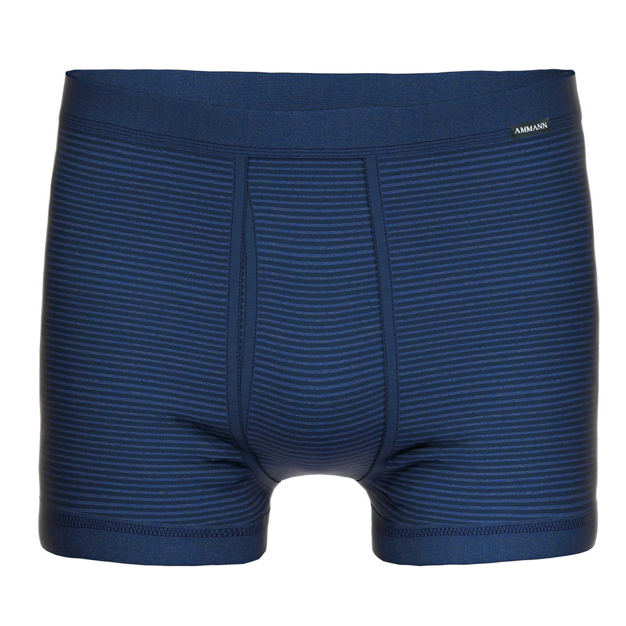 AMMANN Herren Boxershorts - Boxer Briefs Jeans, Weichbund, Eingriff, Feinripp, Baumwollmischung
