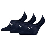PUMA Unisex Socks, Pack of 3 - Footie, unicolored