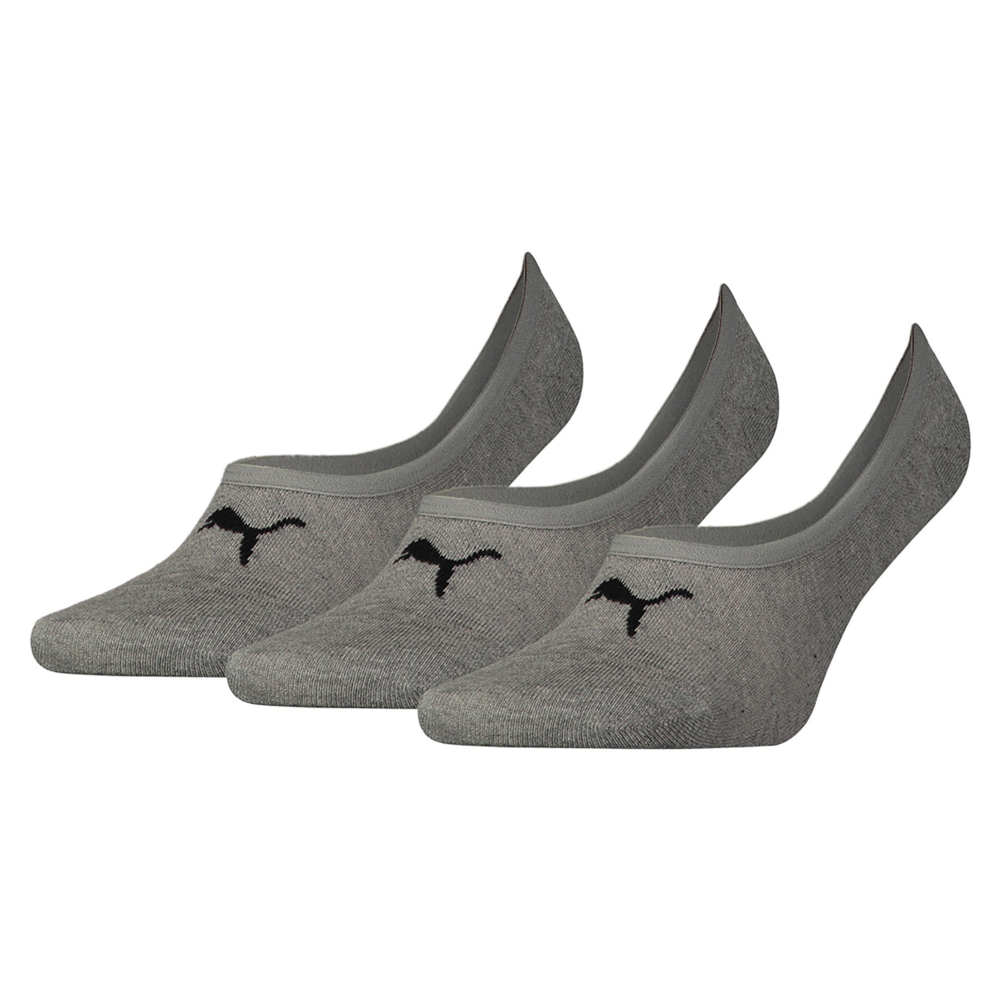 PUMA Unisex Socks, Pack of 3 - Footie, unicolored