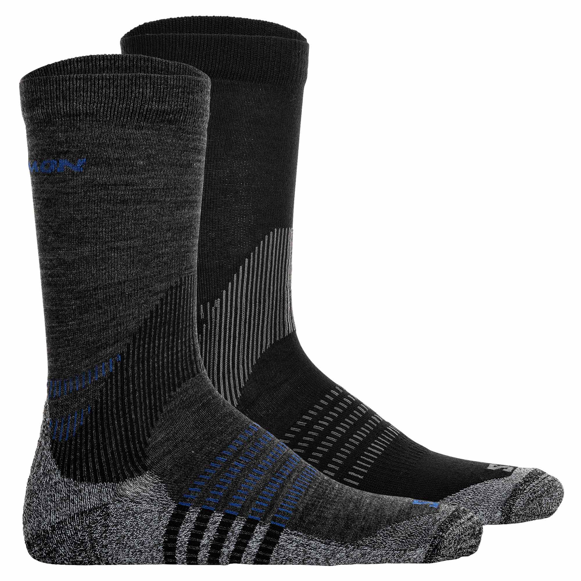 Salomon Unisex Hiking Socks, 2-Pack - X Ultra Access Crew, Sports Socks, Breathable