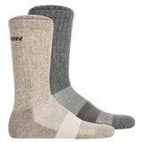 Salomon Unisex Socken, 2er Pack - EVASION CREW, Wandersocken, atmungsaktiv