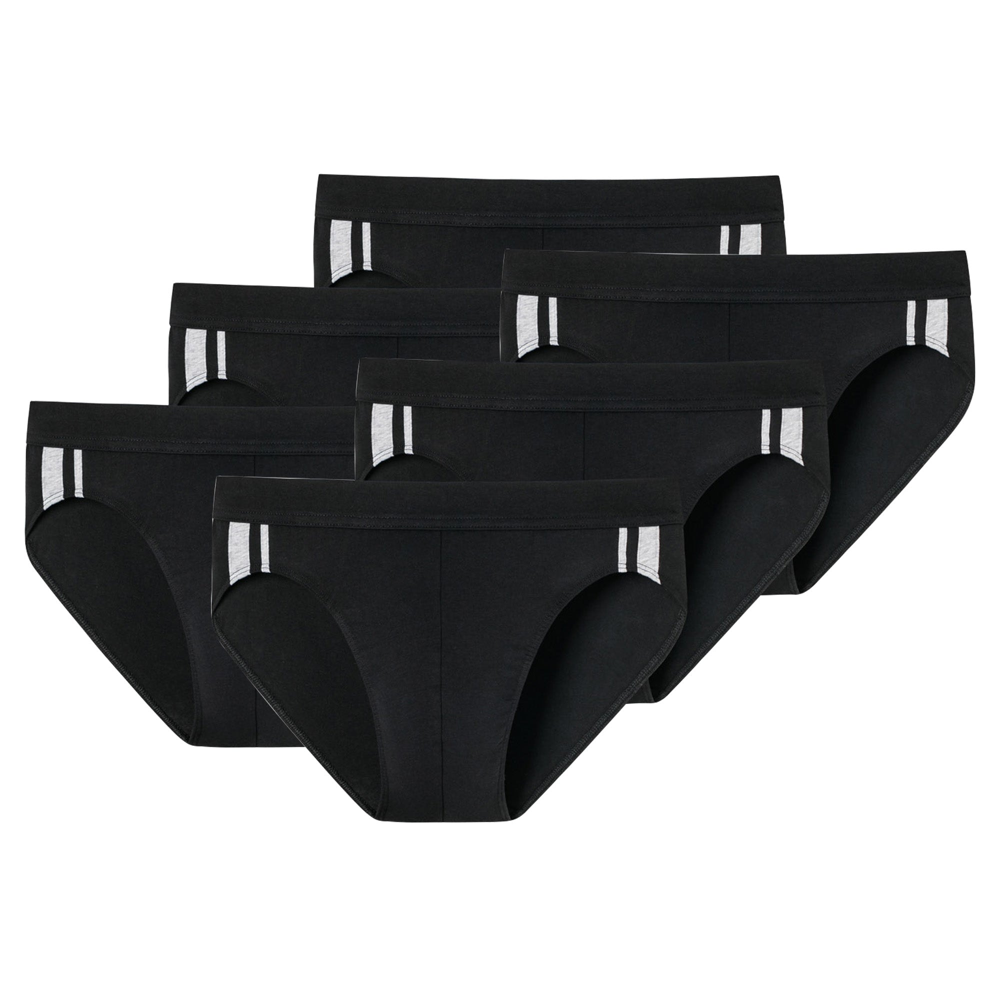 SCHIESSER Herren Slip 6er Pack - Rio Slip 95/5, Cotton Stretch, Seitenstreifen