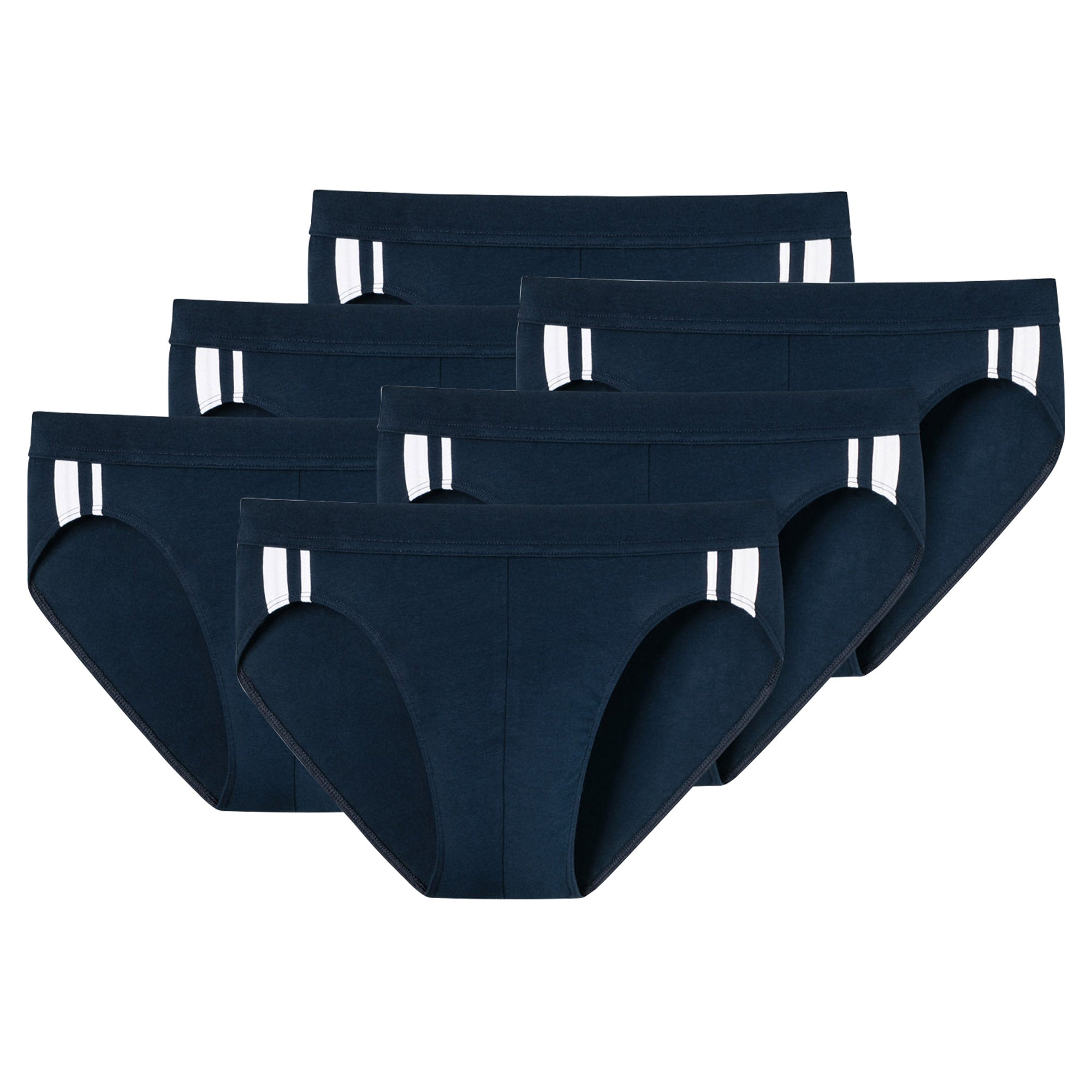 SCHIESSER Herren Slip 6er Pack - Rio Slip 95/5, Cotton Stretch, Seitenstreifen