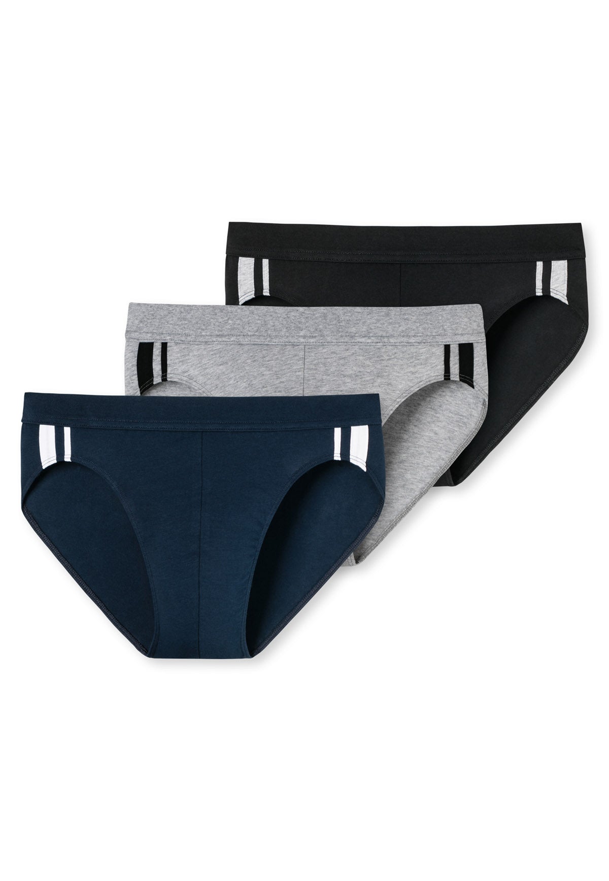 SCHIESSER Herren Slips im Pack - Rio Slip 95/5, Vorteilspack, Cotton Stretch, Seitenstreifen