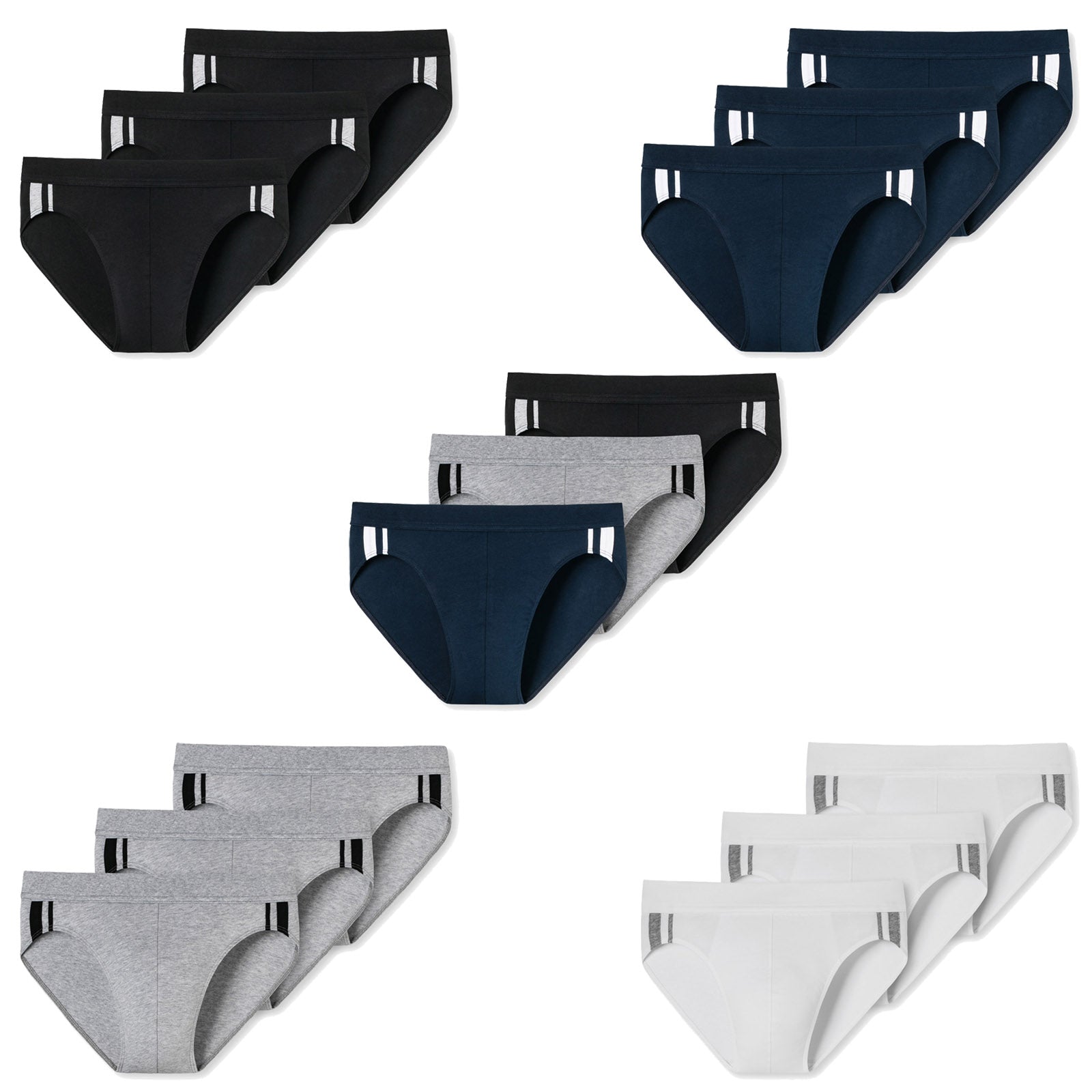 SCHIESSER Herren Slips im Pack - Rio Slip 95/5, Vorteilspack, Cotton Stretch, Seitenstreifen