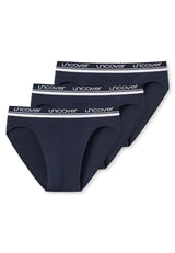 UNCOVER by SCHIESSER Men's Briefs 3-Pack - Rio Briefs, Series "Uncover", Logo Waistband