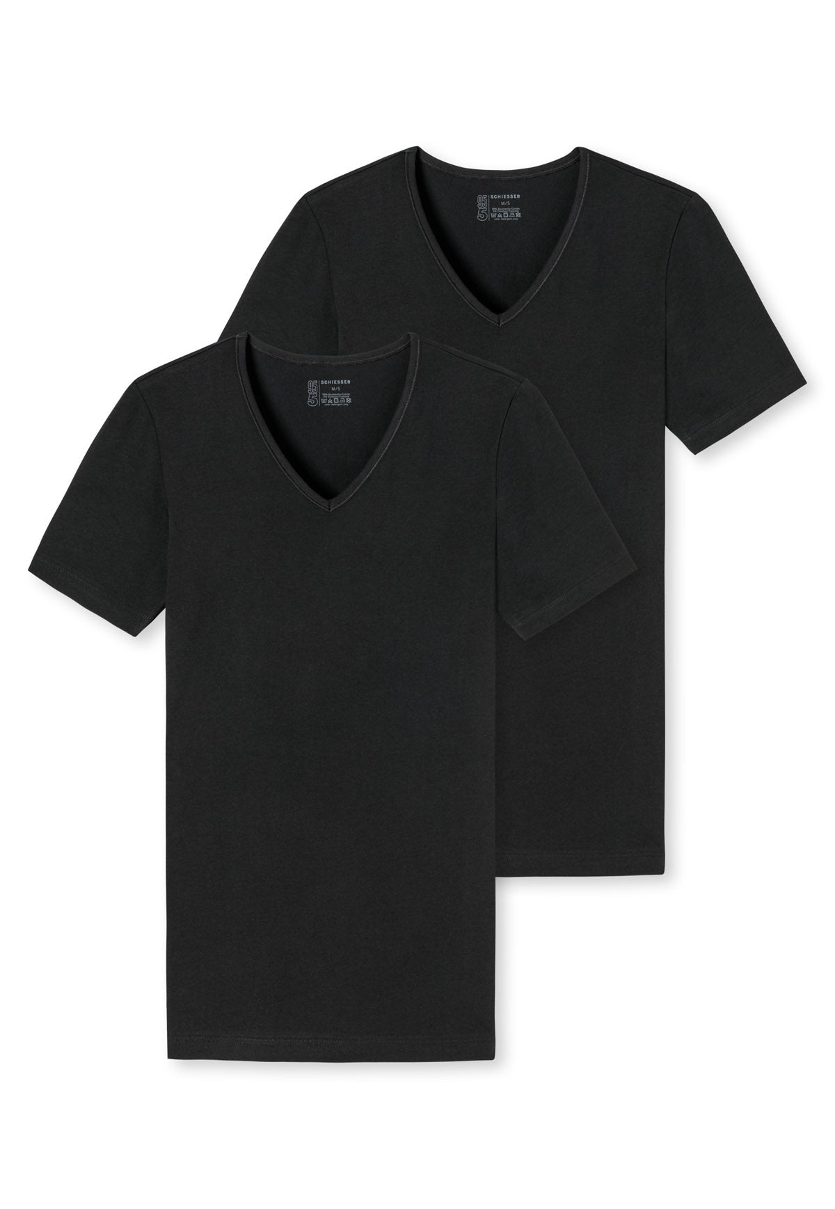 SCHIESSER Herren T-Shirts im Pack - Serie "95/5", Vorteilspack, V-Ausschnitt, S-4XL