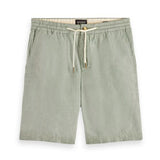 SCOTCH&SODA Herren Leinenshorts - Fave Cotton/Linen Twill Bermuda Short, einfarbig