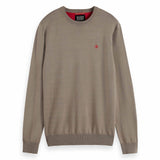 SCOTCH&SODA men's jumper - Essential Viscose Sweater, viscose jumper, single-coloured