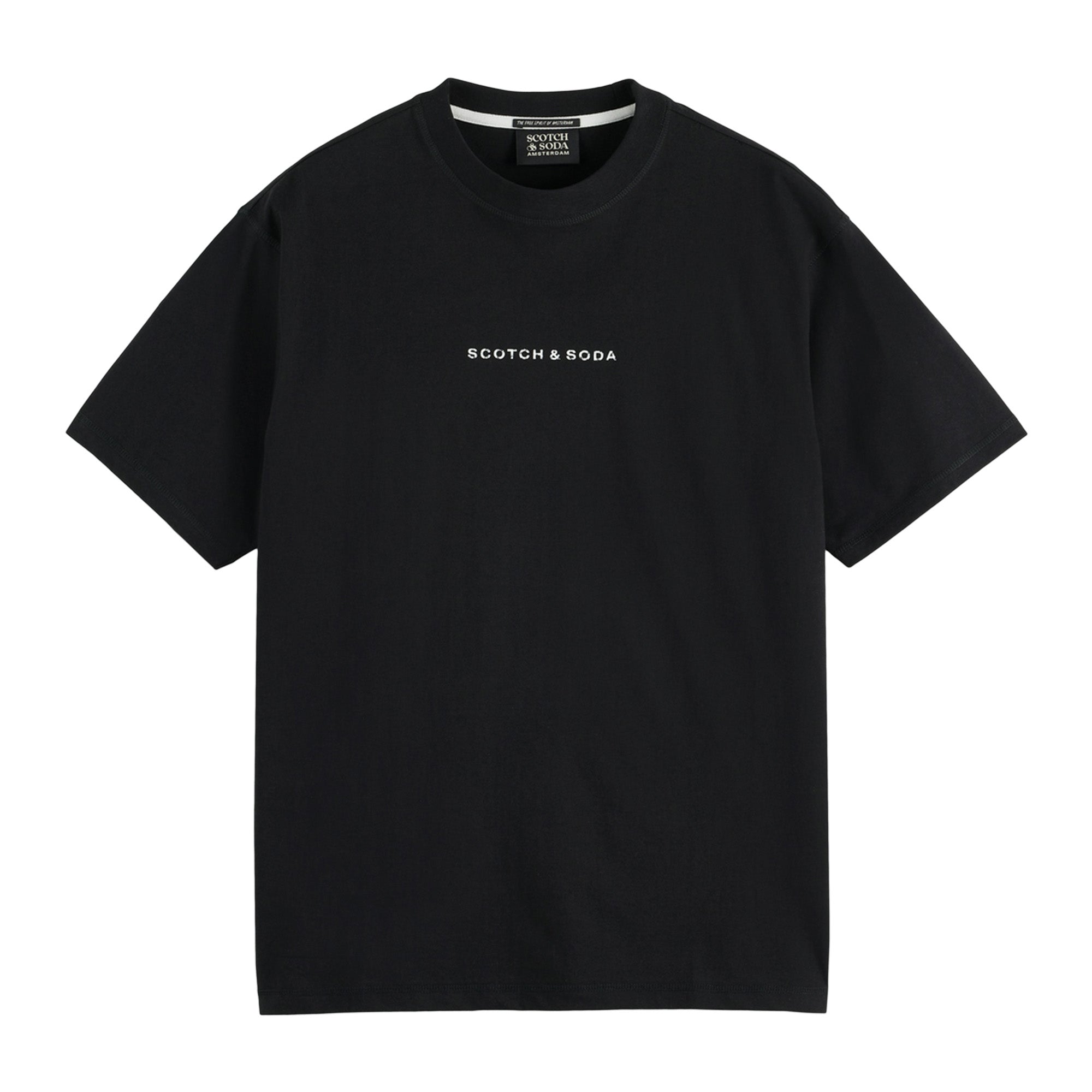 SCOTCH&SODA Men's T-shirt - Core Logo Front Chest T-shirt, round neck, short sleeves, logo, plain colour