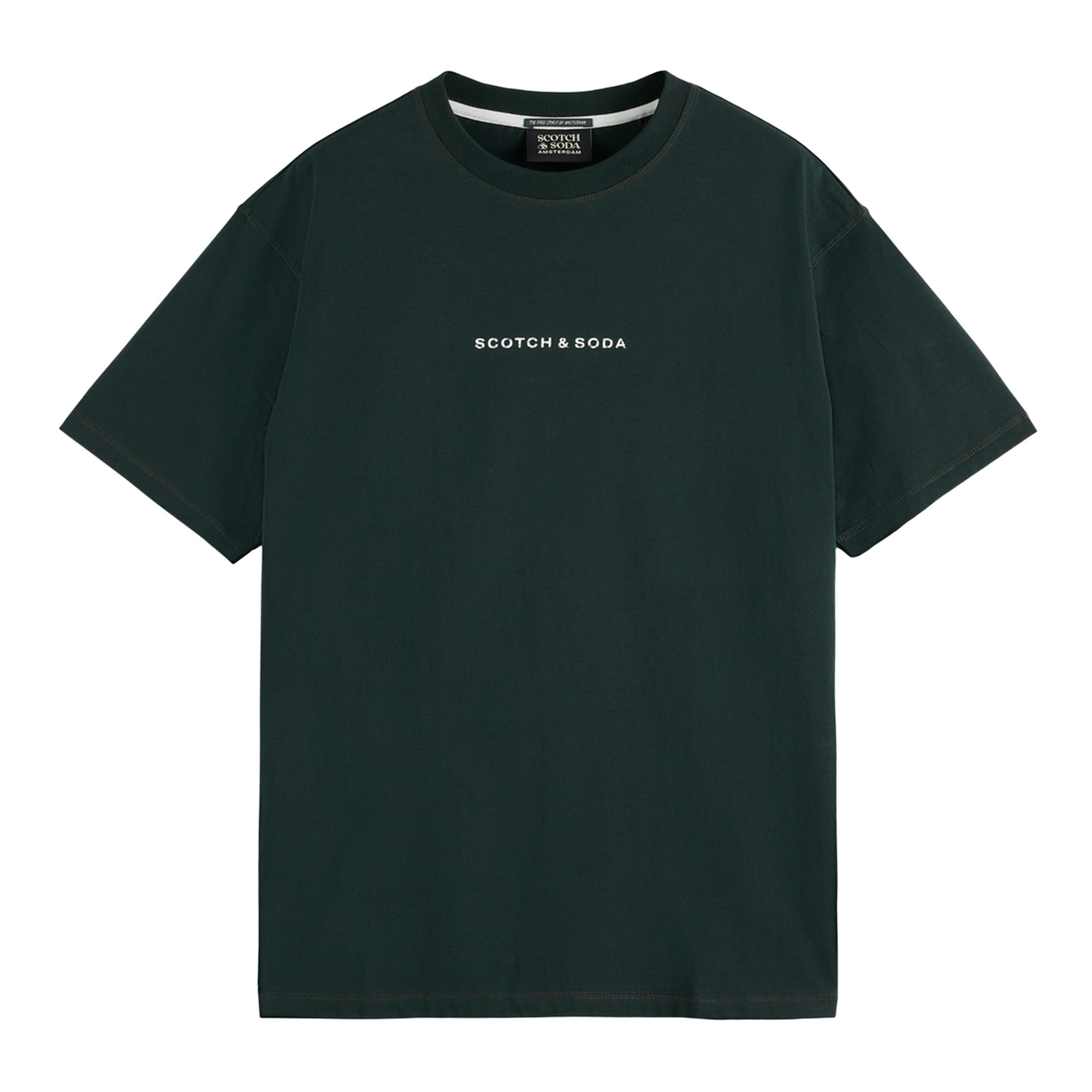 SCOTCH&SODA Herren T-Shirt - Core Logo Front Chest T-Shirt, Rundhals, Kurzarm, Logo, einfarbig