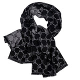 JOOP! men's scarf - Felix, woven scarf, cornflower, logo allover, one size