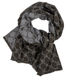 JOOP! men's scarf - Felix, woven scarf, cornflower, logo allover, one size