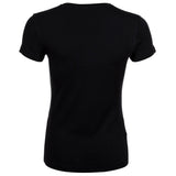 EMPORIO ARMANI Damen T-Shirt, Rundhals - ESSENTIAL STUDS, Regular Fit, Viskose Stretch – 1/2