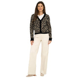 ONLY Damen Strickjacke - ONLLEO V-NECK CARDIGAN, Viskose-Mischung, Leoparden-Print – 2/7