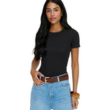 ONLY Damen T-Shirts, 2er Pack - ONLVAL O-NECK TOP, Rundhals, Kurzarm, einfarbig – 13/14