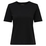 ONLY Damen T-Shirts, 2er Pack - ONLHAPPY O-NECK TEE, Rundhals, Baumwolle, einfarbig – 1/4