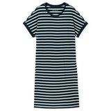 SCHIESSER ladies nightgown 95cm - nightwear, short sleeve, cotton, pattern