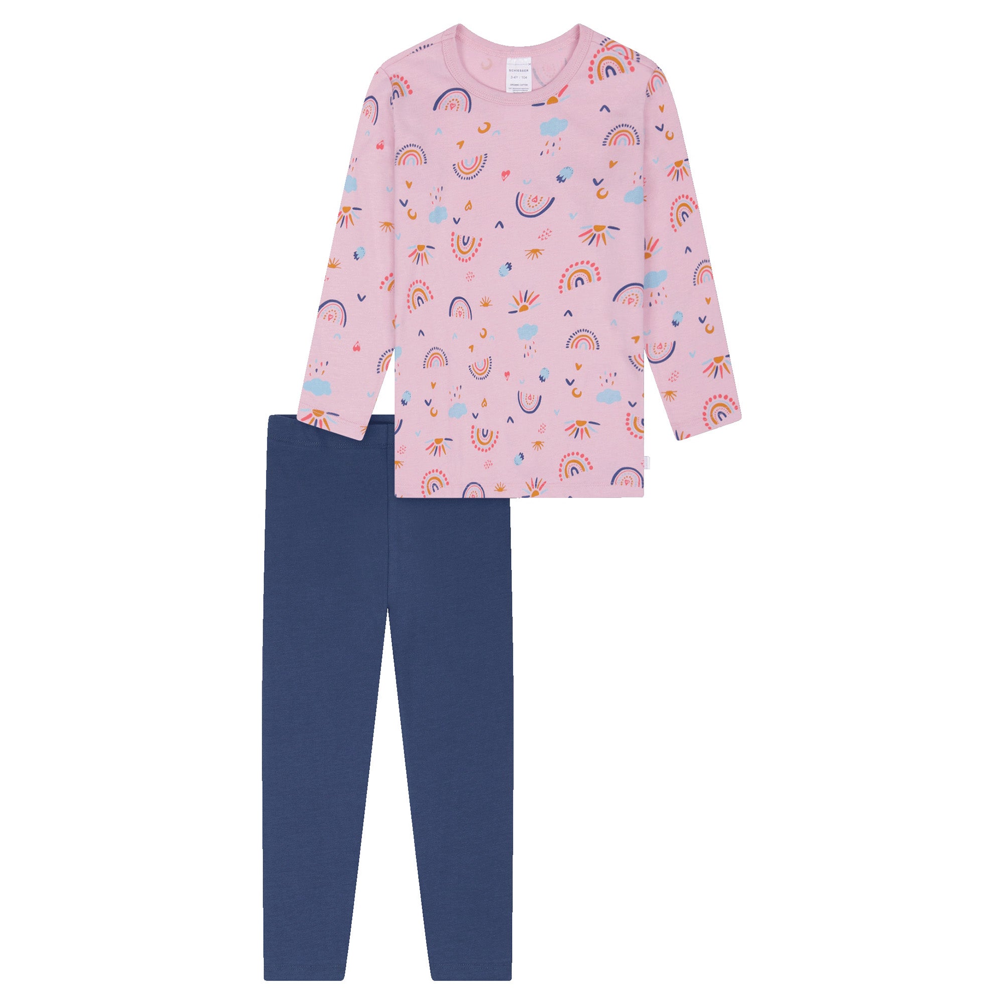 SCHIESSER Girls' Pyjamas, Long - Kids, Open Leg, Cotton, All-Over Print