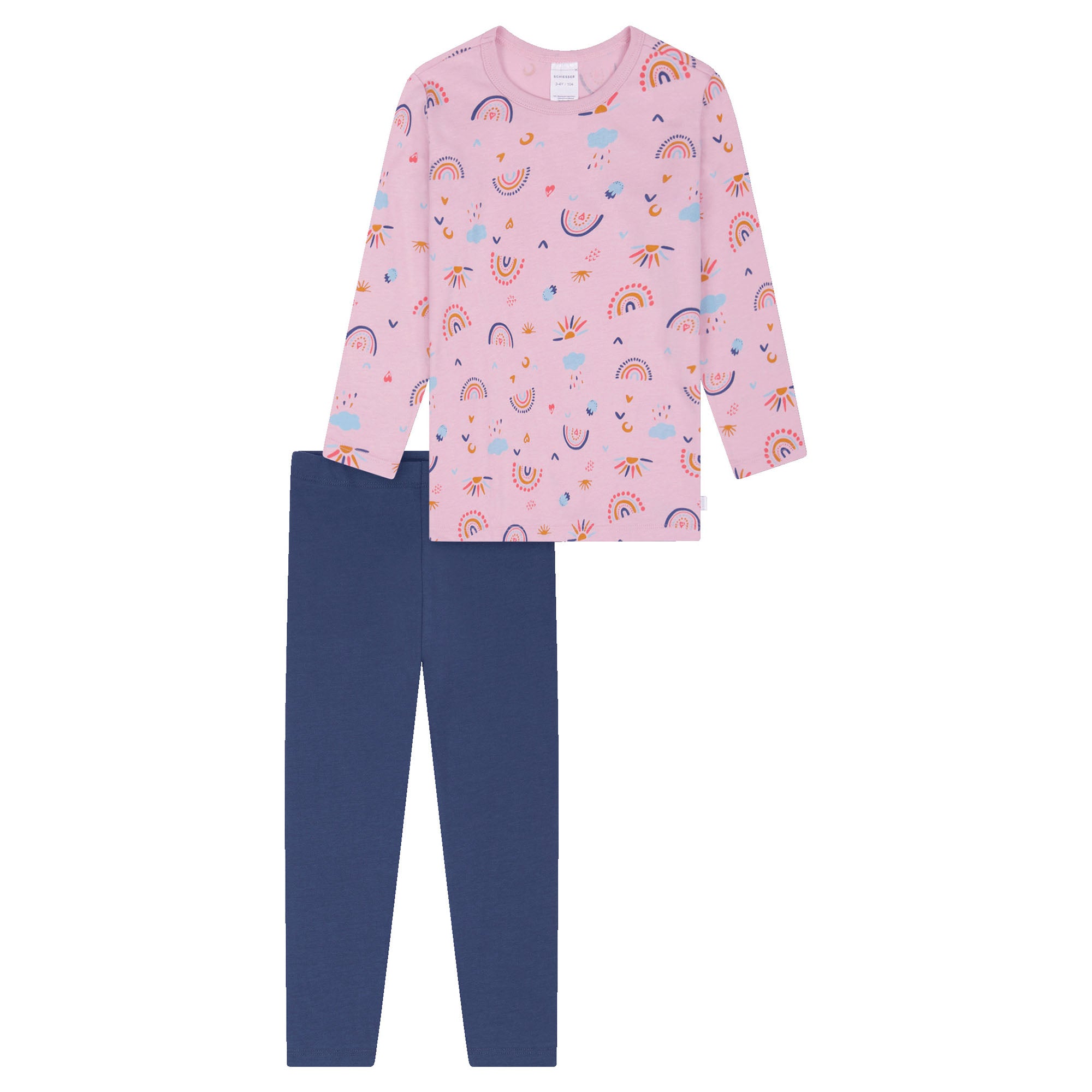 SCHIESSER Girls' Pyjamas, Long - Kids, Open Leg, Cotton, All-Over Print