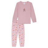 SCHIESSER Mädchen Schlafanzug, lang - Kids, Bündchen, Baumwolle, Print