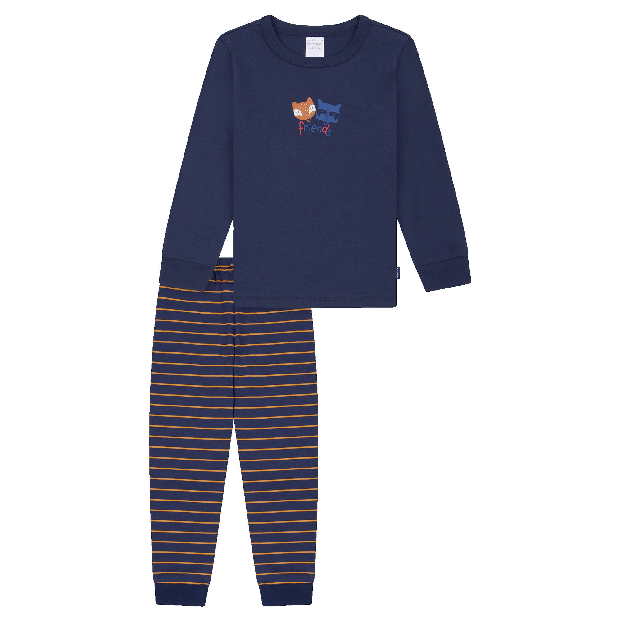 SCHIESSER Boys' pyjamas, long - Kids, cuffs, cotton, print
