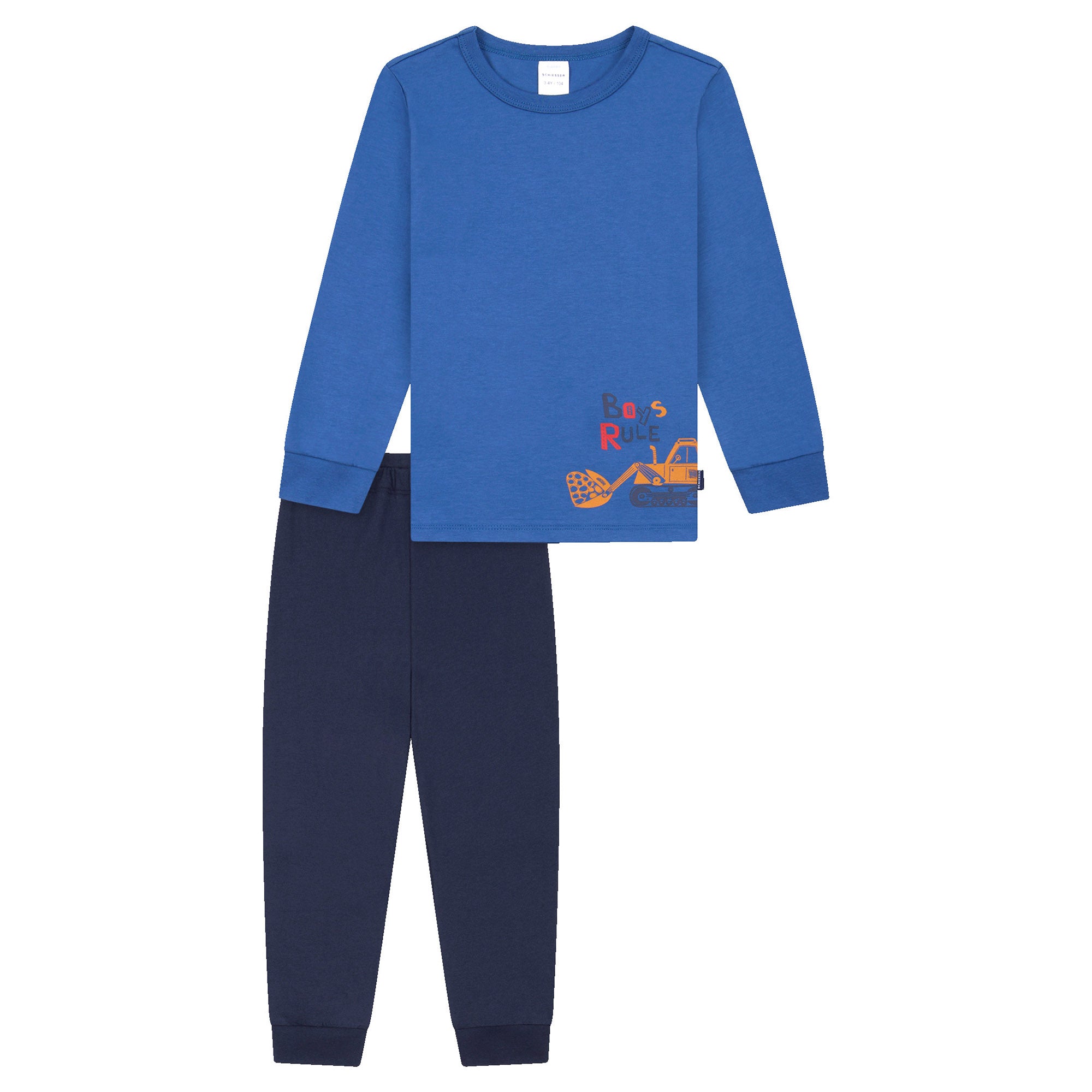 SCHIESSER Boys' pyjamas, long - Kids, cuffs, cotton, print