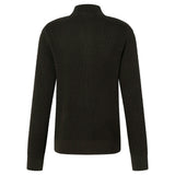 JOOP! JEANS Men’s Knitted Sweater - Honrio, Coarse Knit, Troyer Collar, Cotton – 1/4